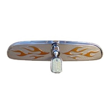 AIRBAGIT AirBagIt MIR-AA-8608NG Gold Flame Stainless Chrome RearView Mirror MIR-AA-8608NG